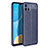 Soft Silicone Gel Leather Snap On Case Cover for Oppo A16e Blue