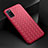 Soft Silicone Gel Leather Snap On Case Cover for Oppo A92 Red