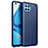Soft Silicone Gel Leather Snap On Case Cover for Oppo A93 Blue