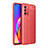 Soft Silicone Gel Leather Snap On Case Cover for Oppo A95 4G Red