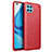 Soft Silicone Gel Leather Snap On Case Cover for Oppo Reno4 F Red