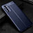 Soft Silicone Gel Leather Snap On Case Cover for Oppo Reno4 Pro 4G Blue