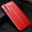 Soft Silicone Gel Leather Snap On Case Cover for Oppo Reno4 Pro 4G Red