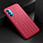 Soft Silicone Gel Leather Snap On Case Cover for Oppo Reno4 Pro 5G Red