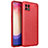 Soft Silicone Gel Leather Snap On Case Cover for Oppo Reno4 SE 5G Red