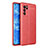 Soft Silicone Gel Leather Snap On Case Cover for Oppo Reno6 Pro 5G India Red