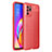 Soft Silicone Gel Leather Snap On Case Cover for Oppo Reno6 Z 5G Red