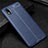 Soft Silicone Gel Leather Snap On Case Cover for Samsung Galaxy A01 Core Blue