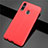 Soft Silicone Gel Leather Snap On Case Cover for Samsung Galaxy A20s Red