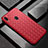 Soft Silicone Gel Leather Snap On Case Cover for Samsung Galaxy A30 Red
