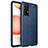 Soft Silicone Gel Leather Snap On Case Cover for Samsung Galaxy A52 5G Blue