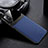 Soft Silicone Gel Leather Snap On Case Cover for Samsung Galaxy A71 5G Blue