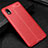 Soft Silicone Gel Leather Snap On Case Cover for Samsung Galaxy M01 Core Red