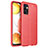 Soft Silicone Gel Leather Snap On Case Cover for Samsung Galaxy M32 5G Red
