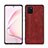 Soft Silicone Gel Leather Snap On Case Cover for Samsung Galaxy M60s Red Wine