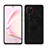 Soft Silicone Gel Leather Snap On Case Cover for Samsung Galaxy Note 10 Lite Black
