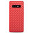 Soft Silicone Gel Leather Snap On Case Cover for Samsung Galaxy S10e Red