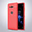 Soft Silicone Gel Leather Snap On Case Cover for Sony Xperia XZ2 Compact Red