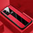 Soft Silicone Gel Leather Snap On Case Cover for Vivo X50 Pro 5G Red