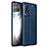 Soft Silicone Gel Leather Snap On Case Cover for Vivo X60 Pro 5G Blue