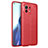 Soft Silicone Gel Leather Snap On Case Cover for Xiaomi Mi 11 5G Red