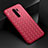 Soft Silicone Gel Leather Snap On Case Cover for Xiaomi Redmi 9 Prime India Red