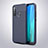 Soft Silicone Gel Leather Snap On Case Cover for Xiaomi Redmi Note 8 (2021) Blue