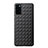 Soft Silicone Gel Leather Snap On Case Cover H01 for Huawei Honor V30 5G Black