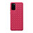 Soft Silicone Gel Leather Snap On Case Cover H01 for Huawei Honor V30 5G Red
