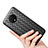 Soft Silicone Gel Leather Snap On Case Cover H01 for OnePlus 7T Black