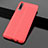 Soft Silicone Gel Leather Snap On Case Cover H01 for Samsung Galaxy A70 Red