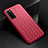 Soft Silicone Gel Leather Snap On Case Cover H03 for Huawei Honor 30 Lite 5G Red