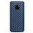 Soft Silicone Gel Leather Snap On Case Cover H04 for Huawei Mate 20 Pro Blue