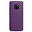 Soft Silicone Gel Leather Snap On Case Cover H04 for Huawei Mate 20 Pro Purple