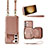 Soft Silicone Gel Leather Snap On Case Cover JM1 for Samsung Galaxy S22 5G Rose Gold