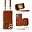 Soft Silicone Gel Leather Snap On Case Cover JM1 for Samsung Galaxy S22 Plus 5G Brown