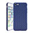 Soft Silicone Gel Leather Snap On Case Cover S01 for Apple iPhone 7 Blue