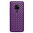 Soft Silicone Gel Leather Snap On Case Cover S01 for Huawei Mate 20 Purple