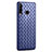 Soft Silicone Gel Leather Snap On Case Cover S01 for Huawei P30 Lite XL Blue