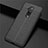Soft Silicone Gel Leather Snap On Case Cover S01 for OnePlus 7T Pro 5G Black