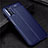 Soft Silicone Gel Leather Snap On Case Cover S01 for Oppo A72 Blue