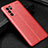 Soft Silicone Gel Leather Snap On Case Cover S01 for Oppo Reno6 Pro 5G India Red