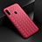 Soft Silicone Gel Leather Snap On Case Cover S01 for Samsung Galaxy A20s Red
