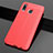 Soft Silicone Gel Leather Snap On Case Cover S01 for Samsung Galaxy A30 Red