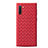 Soft Silicone Gel Leather Snap On Case Cover S01 for Samsung Galaxy Note 10 Red