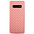 Soft Silicone Gel Leather Snap On Case Cover S01 for Samsung Galaxy S10 Plus Rose Gold