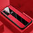 Soft Silicone Gel Leather Snap On Case Cover S01 for Vivo X50 5G Red