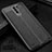 Soft Silicone Gel Leather Snap On Case Cover S01 for Xiaomi Redmi 9 Black