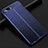 Soft Silicone Gel Leather Snap On Case Cover S02 for Oppo A12e Blue