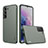 Soft Silicone Gel Leather Snap On Case Cover S03 for Samsung Galaxy S22 5G Green